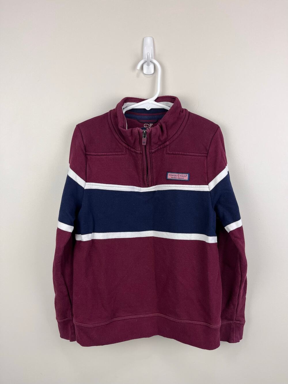 Vineyard Vines Boys Varsity Stripe Shep Shirt Crimson 7